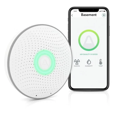 Airthings Wave Radon Smart Radon Detector 2950 Battery Operated BRAND NEW