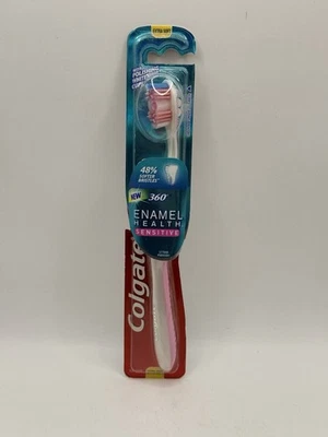 Colgate 360 Enamel Health Extra Soft Toothbrush For Sensitive Teeth 1 Count Pink - Image 1 of 4