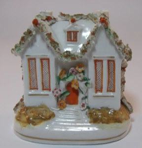 Antique Victorian 4 1/4" Staffordshire Cottage Pastille Burner 19thC Lot A VGAC - Picture 1 of 7