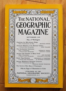 National Geographic septiembre 1948; Smithsonian; Mesa Verde; Mid-Atlantic Ridge - Imagen 1 de 17