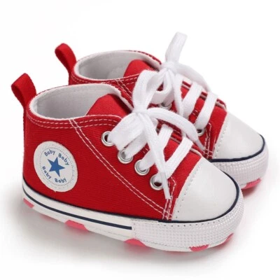 Baby Infant Classic Canvas Baby Shoes Boy/ Girl Soft Sole Size 0-18 Months - Изображение 1 из 4