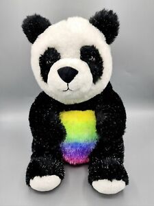14" Rainbow Hug Me Panda Bear Sparkle Fur Plush Stuffed Animal Walgreens Toy