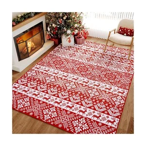 Christmas Vintage Large Area Rug 6x9 Living Room Rug Machine Washable Rugs Lo... - Picture 1 of 8