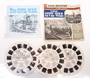 View-Master - THE CIVIL WAR IN Black & White - B790 - 3 Reel Set + Booklet - Picture 1 of 1