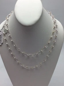 42 $ Anne Klein silberfarbene Strang-Halskette #615 - Bild 1 von 9