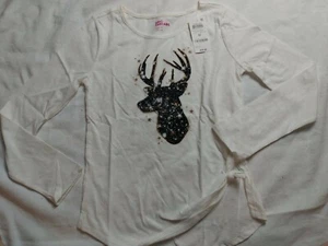 Epic Threads Girls’ Snow Deer medium cream color - Picture 1 of 4