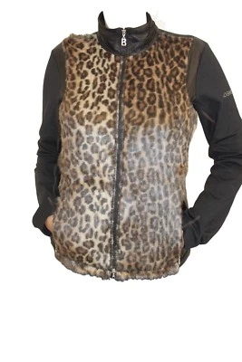 Chaqueta suéter para mujer Bogner Grit con aspecto de leopardo negra talla 36 S o 40 M L Foto 1 de 4