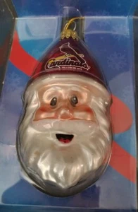 MLB St Louis Cardinals Weihnachtsmann mundgeblasen Glas Christbaumschmuck - Bild 1 von 6