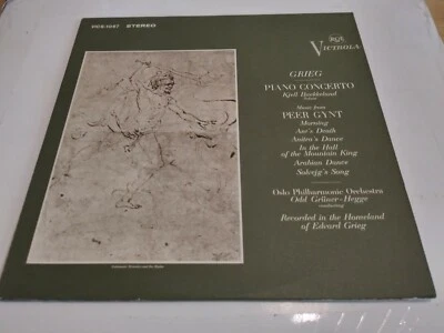 Kjell Baekkelund Grieg: Piano Concerto & Peer Gynt VG++ Reissue RCA Record 1980 - Image 1 of 4