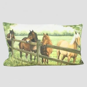 CUSHION "SUMMER CAMP" HORSE DESIGN 33065 - Picture 1 of 3