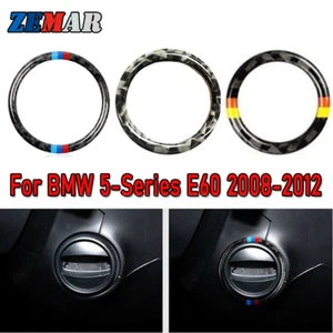Carbon Fiber Engine Ignition Switch Cover Ring Trim For BMW 5 Series E60 2008-10 - Bild 1 von 9