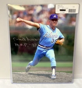 Phil Niekro Atlanta Braves 8x10 Signed Protected Poster, AUTHENTIC - Picture 1 of 4