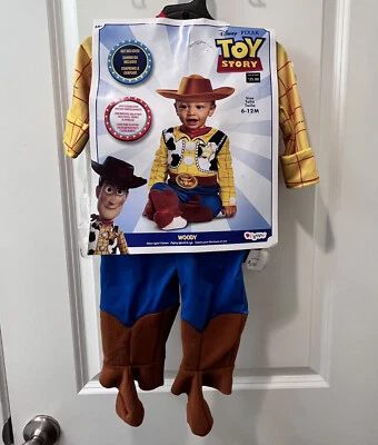 Toy Story Woody Halloween Costume Baby Size 6-12 Months Hat Included NEW - Image 1 of 4