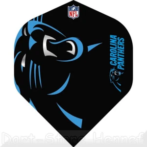6 Original lizensierte NFL Dart Flights "CAROLINA PANTHERS" - Picture 1 of 2
