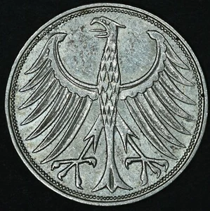 Alemania 1958 G plata 5 marcos 11,2 g 29 mm - Imagen 1 de 2