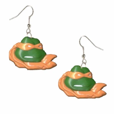PENDIENTES TMNT MICHELANGELO Funky Tortugas Ninja Adolescentes Mutantes Bisutería Foto 1 de 2
