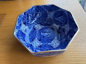 Sehr hübsche antike blau-weiße achteckige Dekoschale 17 cm B - Bild 1 von 6