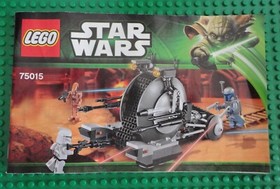 LEGO Star Wars 75015 CORPORATE ALLIANCE TANK DROID Instruction Manual Only
