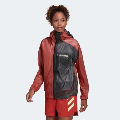 adidas Terrex Agravic 2.5 Layer Waterproof Womens Running Jacket Amber Fitness - Image 1 of 4