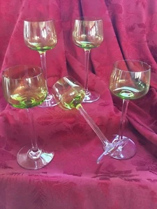 FLAWLESS Exquisite BACCARAT Crystal BAC66 HOCK CHARTREUSE Set 5 WINE Glasses - Picture 1 of 12