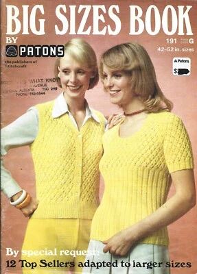 Big Sizes Book - Crochet/Knitting Instruction Booklet - Image 1 of 4