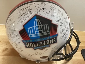 Jim Brown, Terry Bradshaw Wow 55 HOF signatures proline full helmet  JSA LOA - Bild 1 von 6