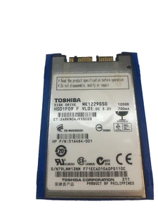 Toshiba 1.8" 120GB 5400RPM 8MB cache SATA2 Internal HD MK1229GSG - Picture 1 of 2