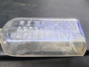 R.E. WHITE APOTHECARIES SAN FRANCISCO, CAL. RARE OLD DRUG BOTTLE - Picture 1 of 4