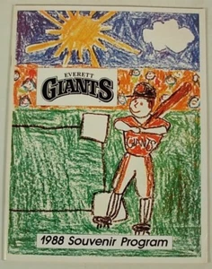ROSTER PROGRAMMA BASEBALL EVERETT SAN FRANCISCO GIANTS 1988 - Foto 1 di 4