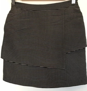 3.1 Phillip Lim Size 6 Black & White Stripe Drape Skirt Designer Label - Picture 1 of 24