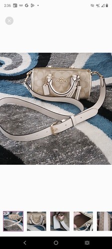 Borsa a tracolla Coach Signature in tela con pizzo