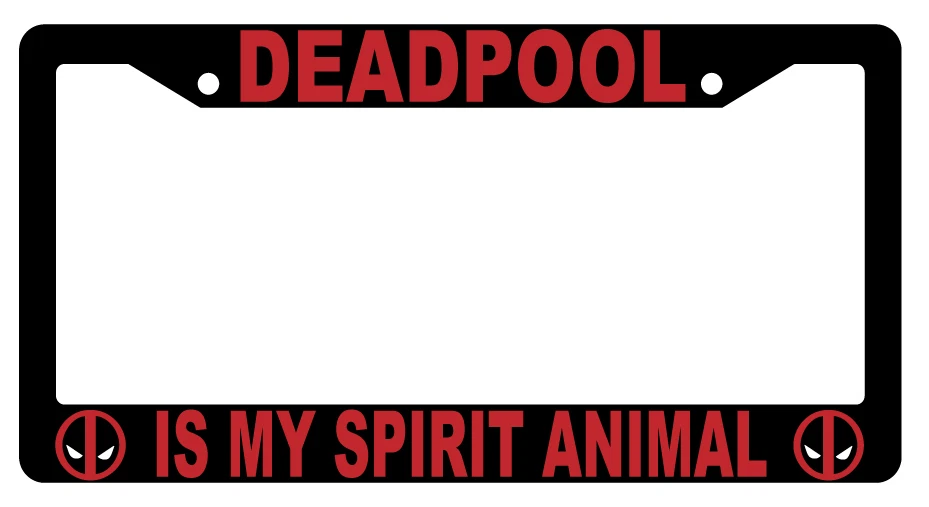 Marco de matrícula de animal Deadpool Is My Spirit accesorio automático negro Foto 1 de 1