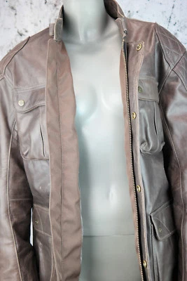Triumph Dolben Jacket MLHS14102-L, Motorradjacke, Leder- Jacke, Brown, Größe L - Bild 1 von 4