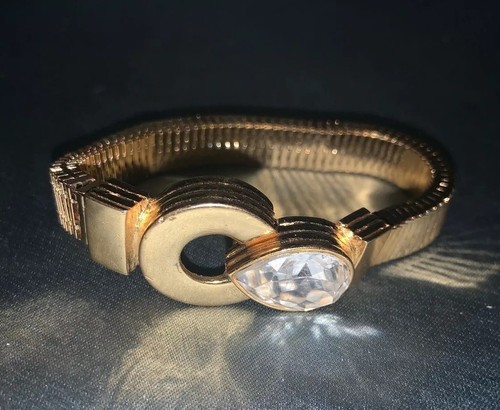 Rarissimo bracciale vintage Rau Klikit per Givenchy tono oro stupendo ottimo