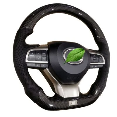 Volante de fibra de carbono y cuero real para LEXUS ES GS RX GX450 GX460 LX570 Foto 1 de 4