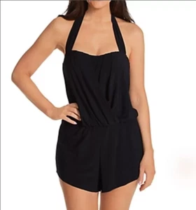 Magicsuit Women's Swimsuit Size 10 Black Drape Brooke One Piece Underwire Romper - Picture 1 of 3