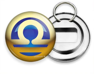 LIBRA ZODIAC HOROSCOPE LUCKY ASTROLOGY SIGN NEW BEER BOTTLE OPENER KEYCHAIN GIFT - Picture 1 of 1