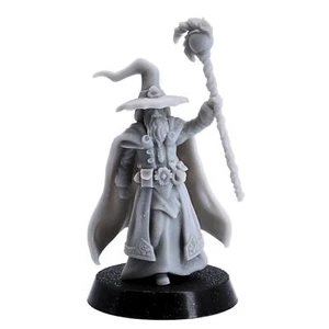 Figura Mago Mago Hechicero Fantasía Miniatura 28mm Mazmorras y Dragones - Imagen 1 de 7