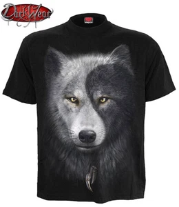 SPIRAL DIRECT WOLF CHI T-Shirt, Biker/Totenkopf/Goth/Wolf/Native/Yin Yang/Top/Tee - Bild 1 von 2