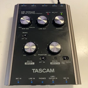 Tascam US-144 4x4 Audio Card Interface MIDI MKII Recording Sound USB - Picture 1 of 6