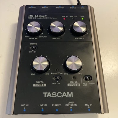 Tascam US-144 4x4 Audio Card Interface MIDI MKII Recording Sound USB - Image 1 of 4