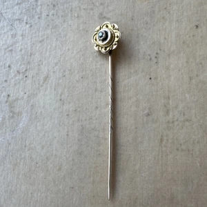 Victorian 15ct Gold Diamond Stick Pin - Picture 1 of 10