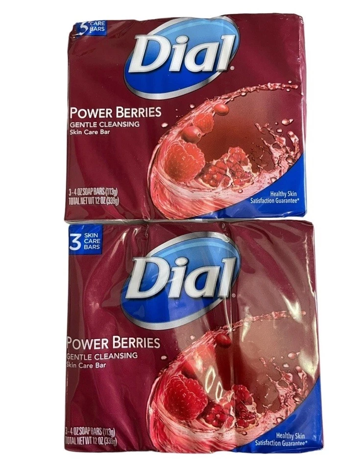 Dial Bar Cranberry & Antioxidant 4 Oz Glycerin Soap 3 Ct Wrapper