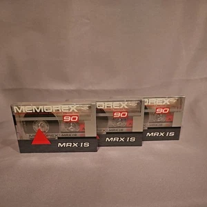 MEMOREX Cassette Tape MRX IS 90 x 3 Tapes Ferric NEW SEALED Vintage Retro - Picture 1 of 6