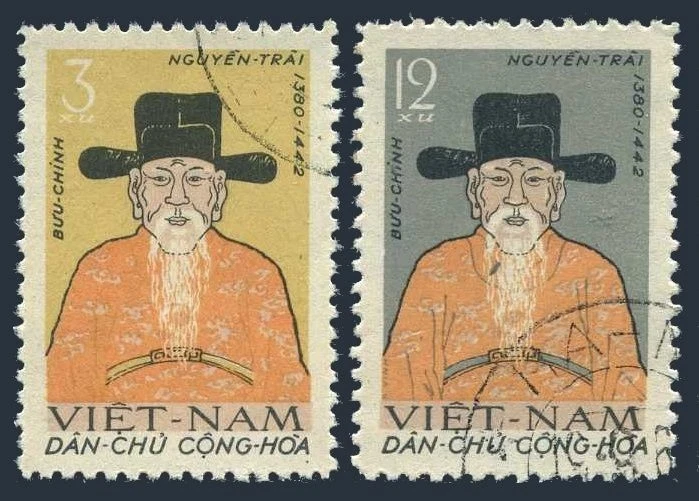 Vietnam 222-223, CTO. Michel 228.230. 1962. Nguyen Trai, 1380-1442. Foto 1 de 1