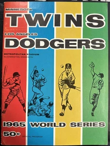 1965 World Series Program Los Angeles Dodgers & Minnesota Twins Not Scored - Picture 1 of 4