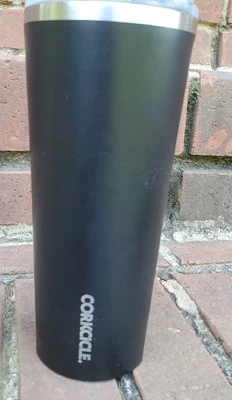*CORKCLE*Vaso negro mate con tapa para bebidas calientes o frías●24 oz●Sin BPA●¡Limpio! Foto 1 de 4