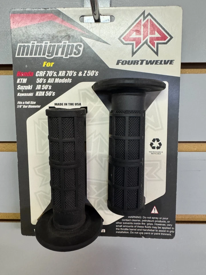 Four Twelve Racing Minigrips 7/8 Bar Negro Honda KTM Suzuki Kawasaki PN# 19-5120 Foto 1 de 4