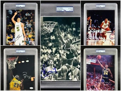 FAB FIVE (MICHIGAN) Autograph AUTO 8x10 Signed PSA 🔥 5 SLABBED Photos PSA/DNA - Image 1 of 4