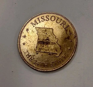 Moneda de ficha de juego de aceite Shell 1969 de bronce de los Estados de la Unión - Missouri - Imagen 1 de 4